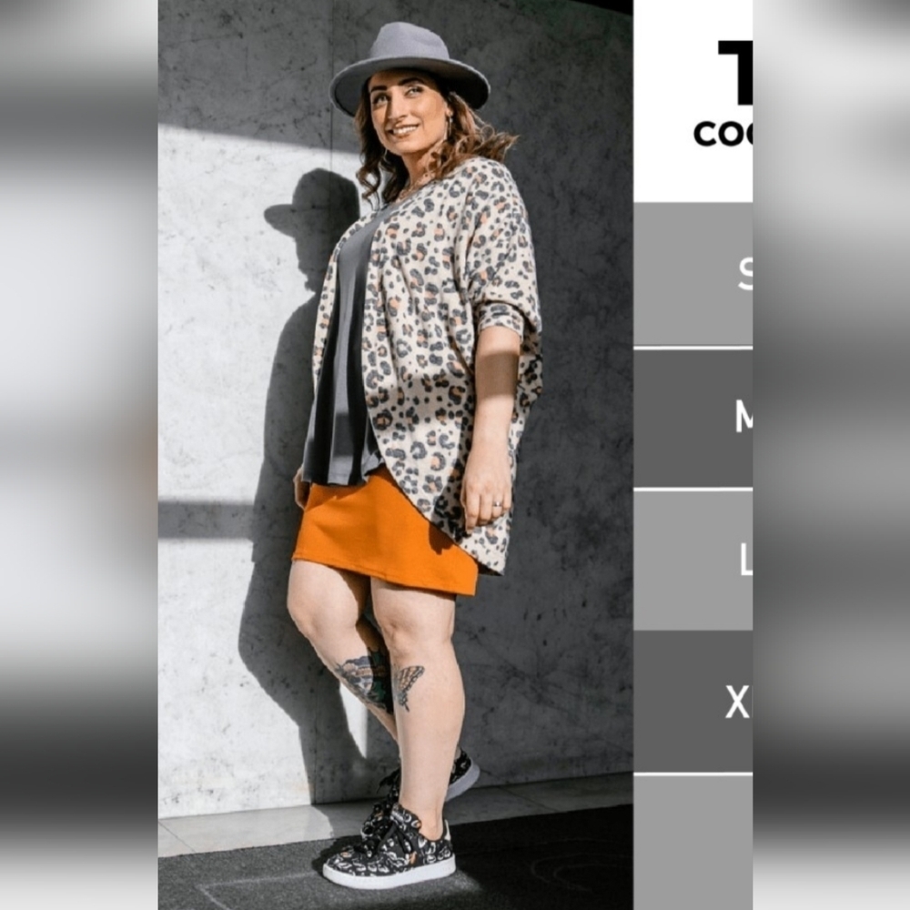 LuLaRoe Tan and Black Leopard Print Cardigan - Picture 1 of 8
